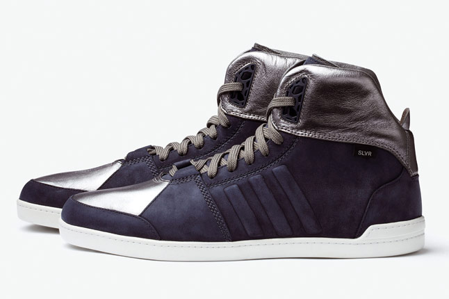 Adidas Slvr New High Top Blue Side 1