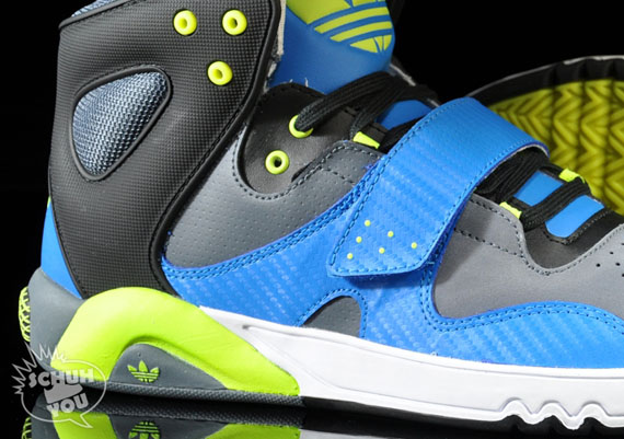 adidas Roundhouse Mid - Black - White + Blue - Neon - Grey ...