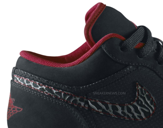 Air Jordan 1 Phat Low – Black – Varsity Red – Cement Grey