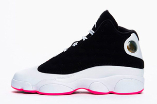 air jordan 13 gs black white hyper pink release date thumb Air Jordan Release Dates   2014