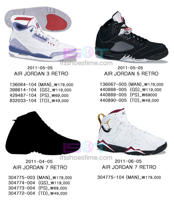 Air Jordan 2011 Retro Releases