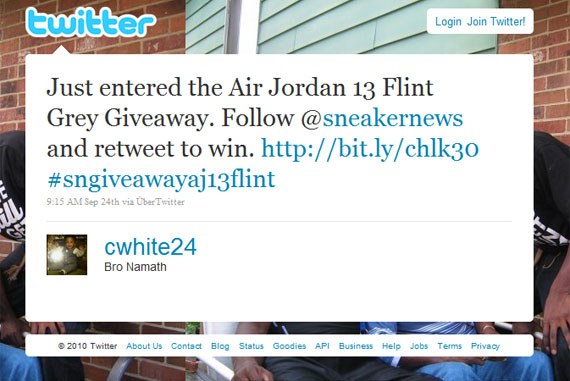 Air Jordan Xiii Flint Giveaway Winner