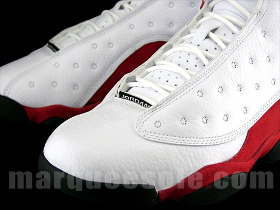 jordan 13 white and red