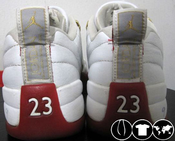 Jordan 12 red and on sale gold