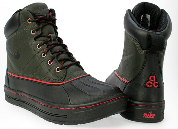 Nike ACG Woodside Boot - Dark Army/Red | Available - SneakerNews.com