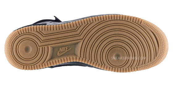 Nike Air Force 1 High Black Leather Gum 01