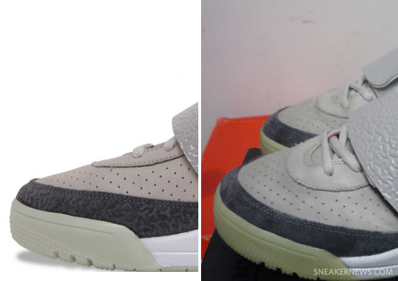 Nike Air Yeezy Washed Toe Comparison
