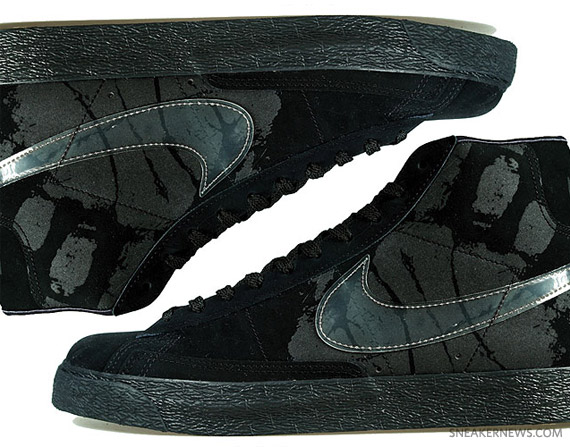 Nike Blazer High - Black - Clear Swoosh - Handprint
