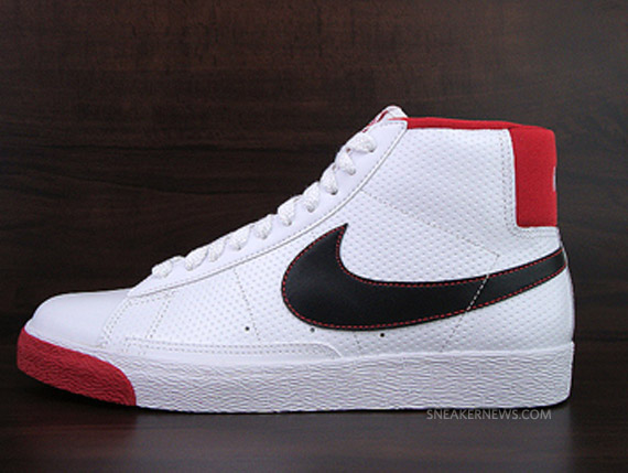Nike Blazer High - White - Black - Varsity Red ...