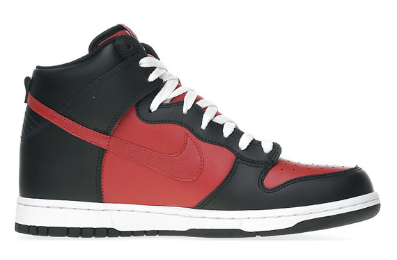 nike dunk high varsity red black