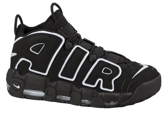 Nike Air More Uptempo - Black - White 