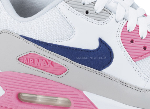 Nike WMNS Air Max 90 – White – Asian Concord – Laser Pink | Available