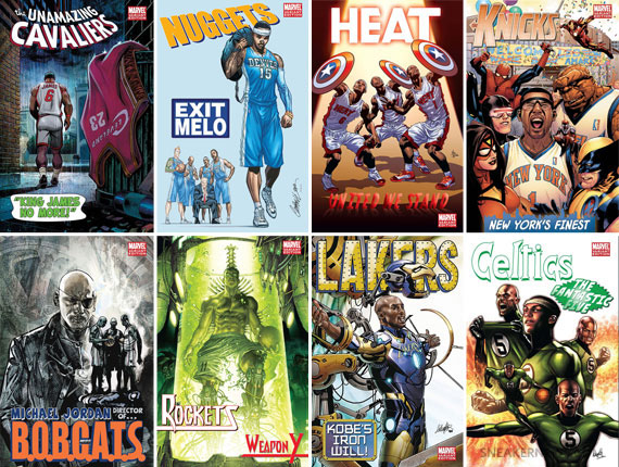 ESPN x Marvel Comics – NBA Team Covers