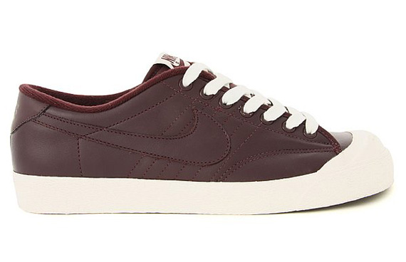 Nike All Court Low Burgundy Leather White 04