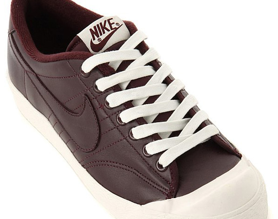 Nike All Court Low Burgundy Leather White 06