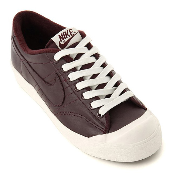 Nike All Court Low Burgundy Leather White 07