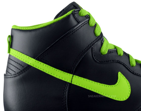 Nike Dunk High GS – Black – Electric Green – White