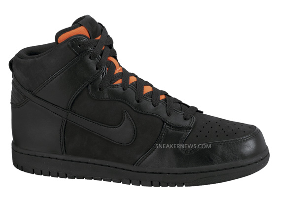 Nike Dunk High Premium - Black - Orange Blaze - SneakerNews.com