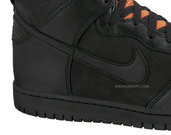 Nike Dunk High Premium Black Orange Suede 04