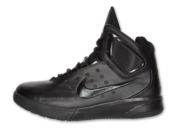 nike air force 1 black ostrich boots square toe 2010 Black 04