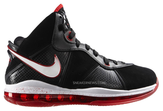 Nike LeBron 8 - Black - White - Sport Red | Available - SneakerNews.com