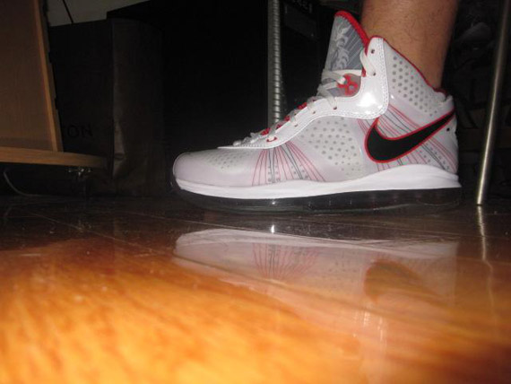 Nike Lebron 8 V2 White Grey Varsity Red New Images 2