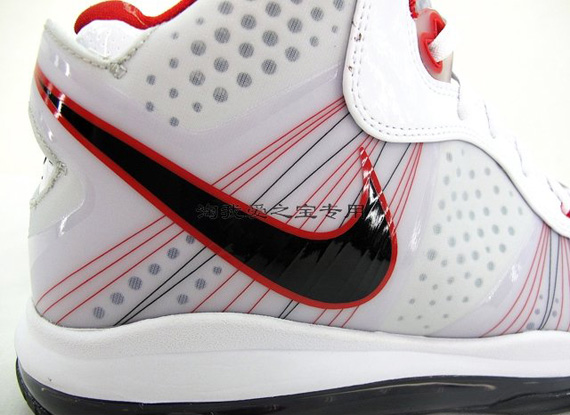Nike Lebron 8 V2 White Red Black New Images 01