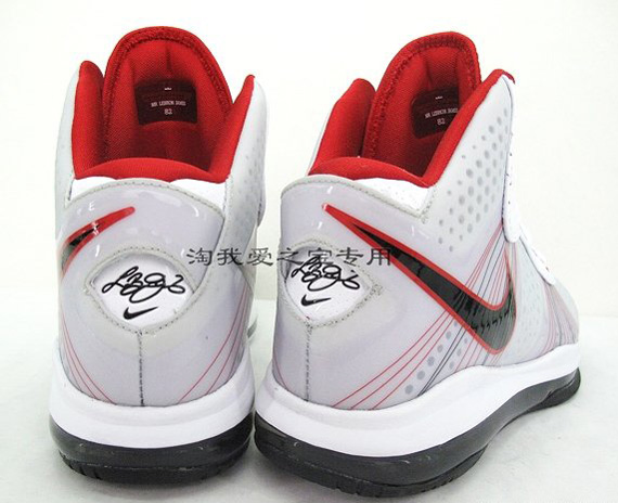 Nike Lebron 8 V2 White Red Black New Images 03