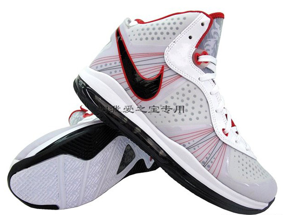 Nike Lebron 8 V2 White Red Black New Images 10