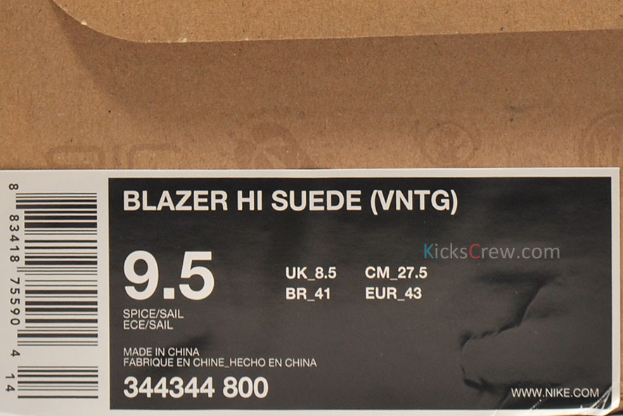 344344 800 6 Blazer Hi Suede Vntg 800 Boxw