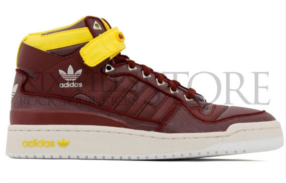 Adidas Originals Forum Mid Washed Pack Maroon Yellow