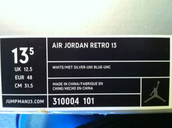 Air Jordan Xiii 13 Retro Unc Team Pe 8