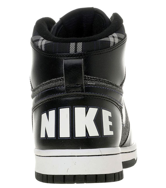 big nike high black canvas plaid 05