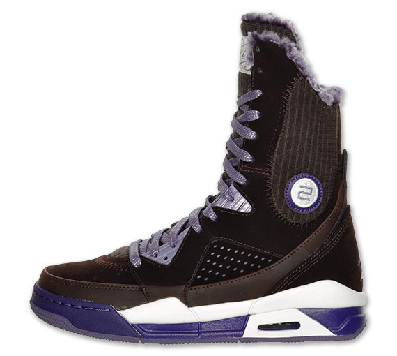 jordan New Flight 9 Six Inch Kids Brown Purple 02