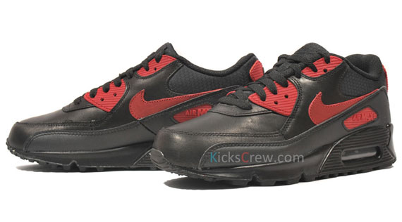 Nike Air Max 90 Premium Black Varsity Red 05