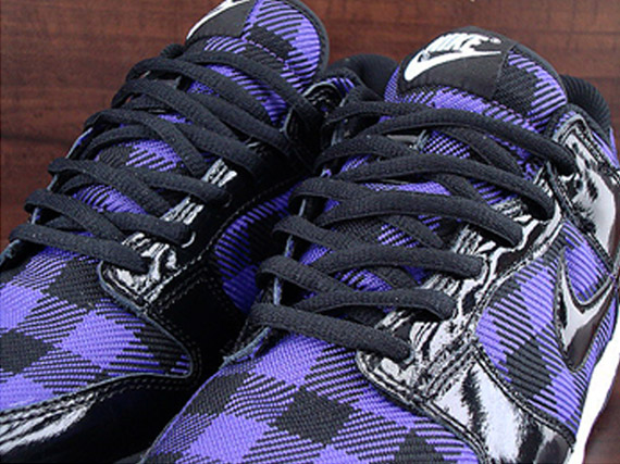 Nike Dunk Low Gs Black Purple Plaid 2