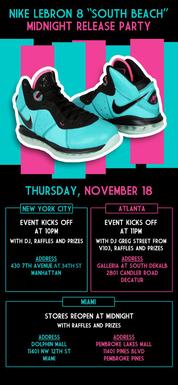 Nike Lebron 8 South Beach Footaction Midnight Release 02