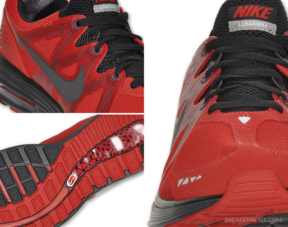 Nike LunarMX+ – Sport Red – Black – Anthracite