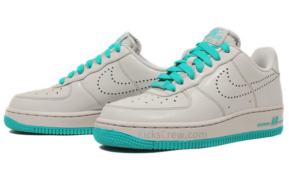 Nike Wmns Air Force 1 Low Neutral Grey Retro Perf Swoosh 05
