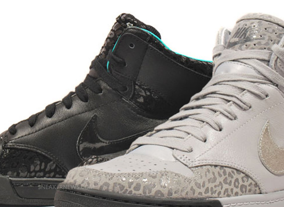 Nike WMNS Royalty Hi – Leopard Pack – Wolf Grey + Black