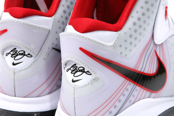 Nike LeBron 8 V2 – White – Black – Sport Red