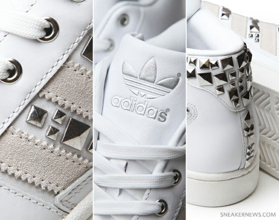 Adidas Superskate Mid White Studded 10