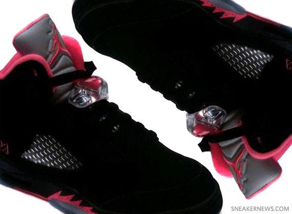 Air Jordan V Retro GS – Black – Alarming Red