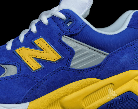 New balance blue on sale and yellow running shoes