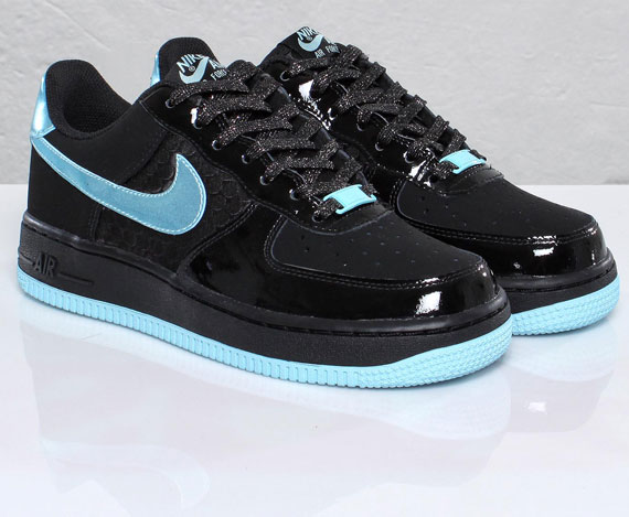 Nike Air Force 1 Low 07 Gs Black Still Blue White 01