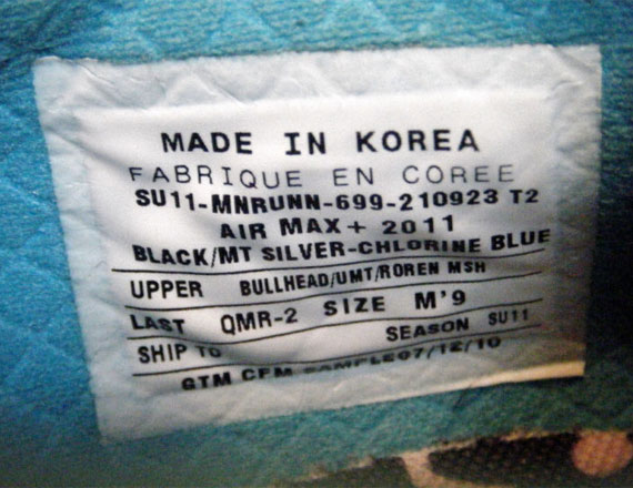Nike Air Max 2011 - Black - Metallic Silver - Chlorine Blue | Sample on ...