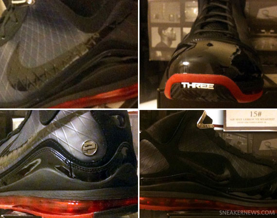 Nike Air Max LeBron VII (7) - Black - Red - Wear-Test Sample | New Images