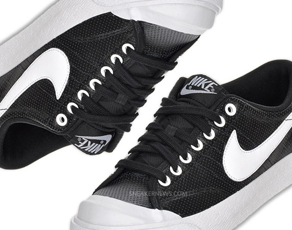 Nike All Court Leather Low – Black Perf – White