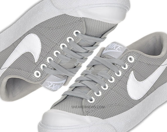 Nike All Court Leather – Grey Perf – White