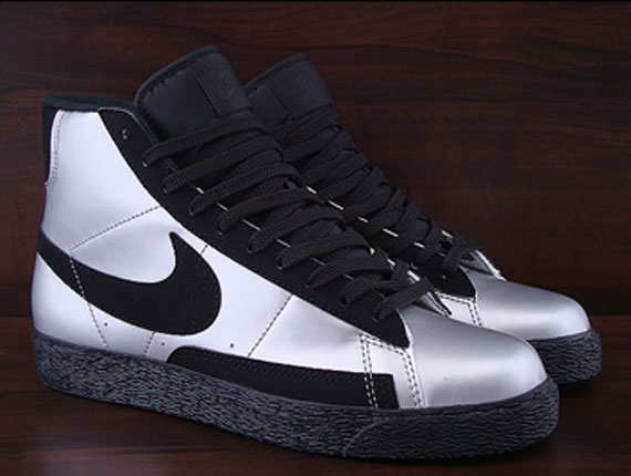 Nike Blazer Mid Gs Silver Foamposite 05